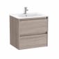Image of Roca Tenet: Unik Wall-hung Vanity Unit with Two Drawers and Basin (600mm)