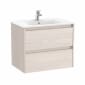 Image of Roca Tenet: Unik Wall-hung Vanity Unit with Two Drawers and Basin (700mm)