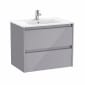 Image of Roca Tenet: Unik Wall-hung Vanity Unit with Two Drawers and Basin (700mm)