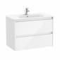 Image of Roca Tenet: Unik Wall-hung Vanity Unit with Two Drawers and Basin (800mm)
