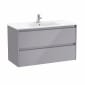 Image of Roca Tenet: Unik Wall-hung Vanity Unit with Two Drawers and Basin (1000mm)