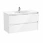 Image of Roca Tenet: Unik Wall-hung Vanity Unit with Two Drawers and Basin (1000mm)