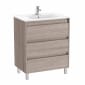 Image of Roca Tenet: Unik Floor Standing Vanity Unit with Three Drawers and Basin (700mm)
