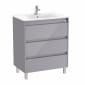Image of Roca Tenet: Unik Floor Standing Vanity Unit with Three Drawers and Basin (700mm)