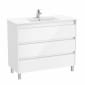 Image of Roca Tenet: Unik Floor Standing Vanity Unit with Three Drawers and Basin (1000mm)