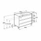 Image of Roca Tenet: Unik Floor Standing Vanity Unit with Three Drawers and Basin (1000mm)