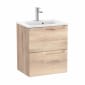 Image of Roca Aleyda: Unik Compact Wall-hung Vanity Unit with Two Drawers and Basin (500mm)