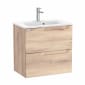 Image of Roca Aleyda: Unik Compact Wall-hung Vanity Unit with Two Drawers and Basin (600mm)