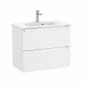 Image of Roca Aleyda: Unik Compact Wall-hung Vanity Unit with Two Drawers and Basin (700mm)