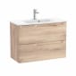 Image of Roca Aleyda: Unik Compact Wall-hung Vanity Unit with Two Drawers and Basin (800mm)