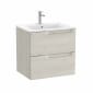 Image of Roca Aleyda: Unik Wall-hung Vanity Unit with Two Drawers and Basin (600mm)