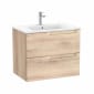 Image of Roca Aleyda: Unik Wall-hung Vanity Unit with Two Drawers and Basin (700mm)