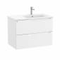 Image of Roca Aleyda: Unik Wall-hung Vanity Unit with Two Drawers and RH Basin (800mm)