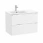 Image of Roca Aleyda: Unik Wall-hung Vanity Unit with Two Drawers and LH Basin (800mm)