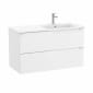 Image of Roca Aleyda: Unik Wall-hung Vanity Unit with Two Drawers and Right-handed Basin (1000mm)