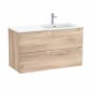 Image of Roca Aleyda: Unik Wall-hung Vanity Unit with Two Drawers and Right-handed Basin (1000mm)