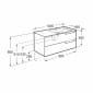 Image of Roca Aleyda: Unik Wall-hung Vanity Unit with Two Drawers and Right-handed Basin (1000mm)