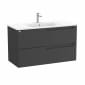 Image of Roca Aleyda: Unik Wall-hung Vanity Unit with Two Drawers and Centred Basin (1000mm)