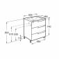 Image of Roca Aleyda: Unik Floor-standing Vanity Unit with Three Drawers and Basin (600mm)