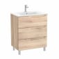 Image of Roca Aleyda: Unik Floor-standing Vanity Unit with Three Drawers and Basin (700mm)