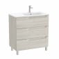 Image of Roca Aleyda: Unik Floor-standing Vanity Unit with Three Drawers and RH Basin (800mm)
