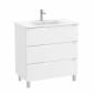 Image of Roca Aleyda: Unik Floor-standing Vanity Unit with Three Drawers and Centred Basin (800mm)