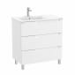 Image of Roca Aleyda: Unik Floor-standing Vanity Unit with Three Drawers and LH Basin (800mm)