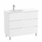 Image of Roca Aleyda: Unik Floor-standing Vanity Unit with Three Drawers and LH Basin (1000mm)