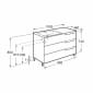 Image of Roca Aleyda: Unik Floor-standing Vanity Unit with Three Drawers and LH Basin (1000mm)