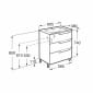 Image of Roca Aleyda: Unik Compact Floor-standing Vanity Unit with Three Drawers and Basin (600mm)