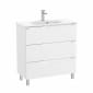 Image of Roca Aleyda: Unik Compact Floor-standing Vanity Unit with Three Drawers and Basin (800mm)