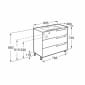 Image of Roca Aleyda: Unik Compact Floor-standing Vanity Unit with Three Drawers and Basin (800mm)