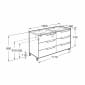 Image of Roca Aleyda: Unik Floor-standing Double Vanity Unit with Six Drawers and Double Basins (1200mm)