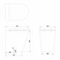 Image of Britton: Sphere Tall Rimless Back To Wall Toilet Pan with Soft Close Seat