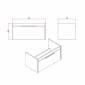 Image of Britton: Shoreditch Wall-hung Drawer Unit with Carrera White Worktop (850mm)