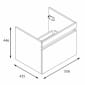 Image of Britton Dalston: Wall-hung Vanity Unit With 1 Drawer and Dalston Basin (600mm)