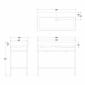 Image of Britton Shoreditch: Floor Standing Frame with Basin (1000mm)