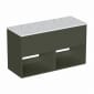 Image of Britton Hackney: Wall-hung Vanity Unit with Carrara Worktop (1000mm)