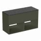 Image of Britton Hackney: Wall-hung Vanity Unit with Marquina Worktop (1000mm)
