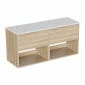 Image of Britton Hackney: Wall-hung Vanity Unit with Carrara Worktop (1200mm)