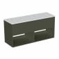 Image of Britton Hackney: Wall-hung Vanity Unit with Carrara Worktop (1200mm)