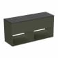 Image of Britton Hackney: Wall-hung Vanity Unit with Marquina Worktop (1200mm)