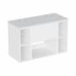 Image of Britton Hackney: Wall-hung Vanity Unit with Two Shelves and Carrara Worktop (900mm)