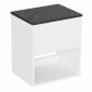 Image of Britton Hackney: Wall-Hung Vanity Unit with Marquina Worktop (500mm)