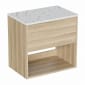 Image of Britton Hackney: Wall-Hung Vanity Unit with Carrara Worktop (600mm)