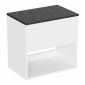 Image of Britton Hackney: Wall-Hung Vanity Unit with Marquina Worktop (600mm)