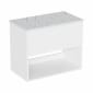 Image of Britton Hackney: Wall-Hung Vanity Unit with Carrara Worktop (700mm)
