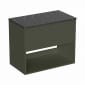 Image of Britton Hackney: Wall-Hung Vanity Unit with Marquina Worktop (700mm)