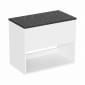 Image of Britton Hackney: Wall-Hung Vanity Unit with Marquina Worktop (700mm)