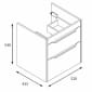 Image of Britton: Shoreditch Wall-hung Vanity Unit with Double Drawers and Note Square Basin (550mm)